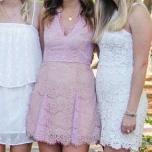 Pink lace dress